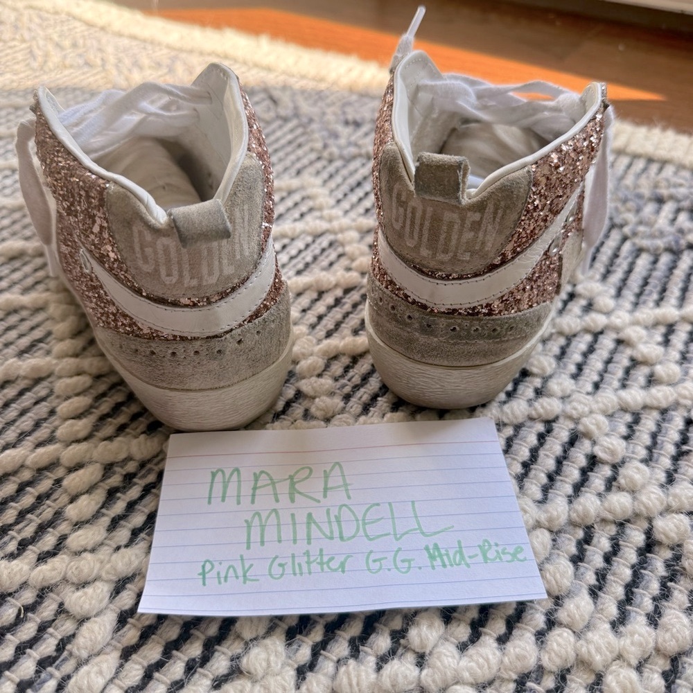Golden Goose Pink Glitter / Suede / Pearl Sneakers - 36 - Picture 8 of 12